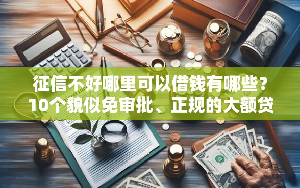 征信不好哪里可以借钱有哪些?10个貌似免审批、正规的大额贷款平台合集 征信不好哪里可以借钱有哪些?10个貌似免审批、正规的大额贷款平台合集