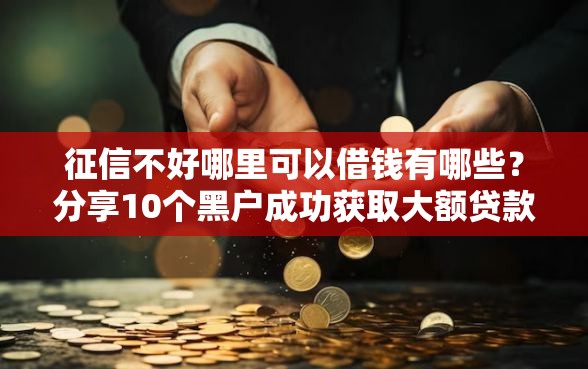 征信不好哪里可以借钱有哪些?分享10个黑户成功获取大额贷款的口子 征信不好哪里可以借钱有哪些?分享10个黑户成功获取大额贷款的口子