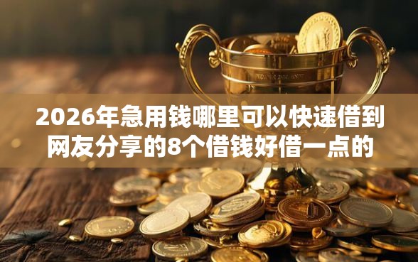 2026年急用钱哪里可以快速借到网友分享的8个借钱好借一点的借款平台我觉得不错！