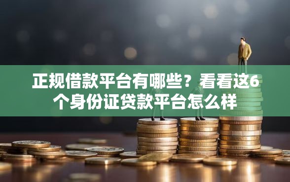正规借款平台有哪些？看看这6个身份证贷款平台怎么样