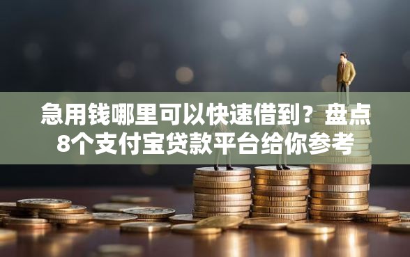急用钱哪里可以快速借到？盘点8个支付宝贷款平台给你参考