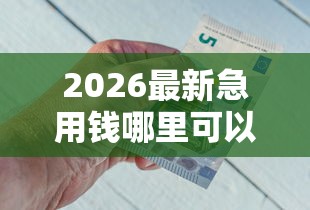 2026最新急用钱哪里可以快速借到，总结十个平台借钱比较靠谱！