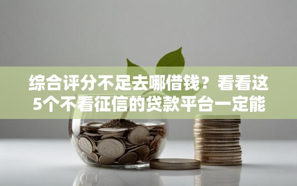综合评分不足去哪借钱?看看这5个不看征信的贷款平台一定能下款怎么样 综合评分不足去哪借钱?看看这5个不看征信的贷款平台一定能下款怎么样