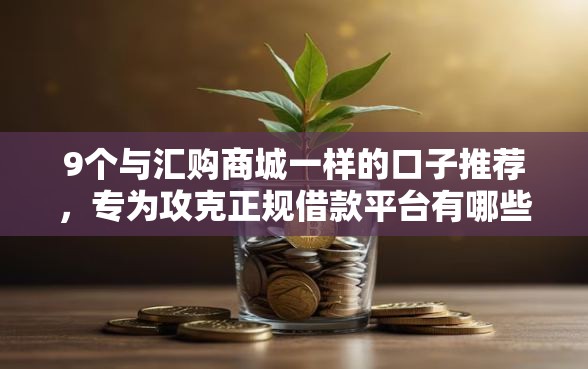 9个与汇购商城一样的口子推荐，专为攻克正规借款平台有哪些难题