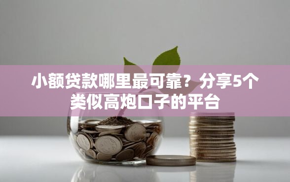 小额贷款哪里最可靠？分享5个类似高炮口子的平台