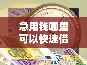 急用钱哪里可以快速借到？5个靠谱黑户能贷款的平台有什么推荐