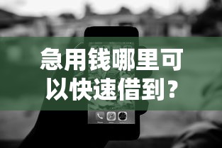 急用钱哪里可以快速借到？这7个无视征信黑白100%秒下网贷口子可以试试