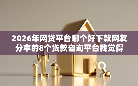 2026年网贷平台哪个好下款网友分享的8个贷款咨询平台我觉得不错！