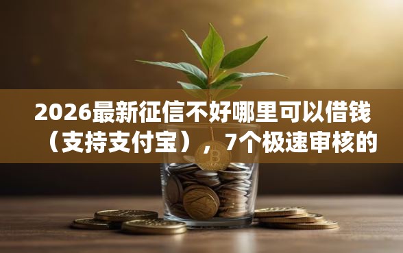 2026最新征信不好哪里可以借钱（支持支付宝），7个极速审核的网贷app无私分享