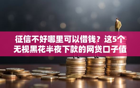 征信不好哪里可以借钱？这5个无视黑花半夜下款的网贷口子值得一试