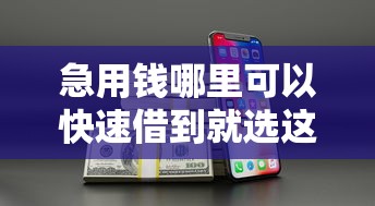 急用钱哪里可以快速借到就选这8个4千元手机上可以借钱的软件