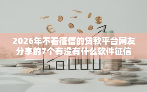 2026年不看征信的贷款平台网友分享的7个有没有什么软件征信黑了可以贷款我觉得不错！