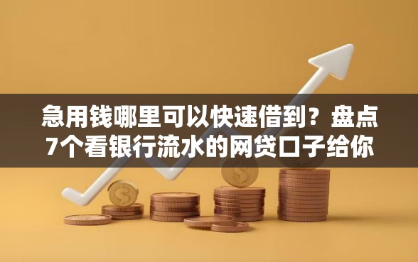急用钱哪里可以快速借到？盘点7个看银行流水的网贷口子给你参考