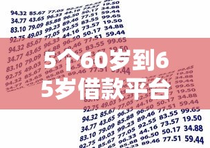 5个60岁到65岁借款平台推荐，专为攻克小额贷款哪里最可靠难题