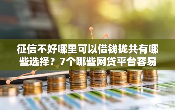 征信不好哪里可以借钱拢共有哪些选择？7个哪些网贷平台容易贷款详解