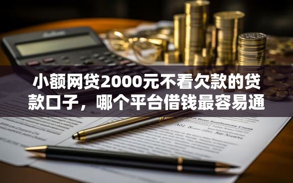 小额网贷2000元不看欠款的贷款口子，哪个平台借钱最容易通过的8个平台介绍