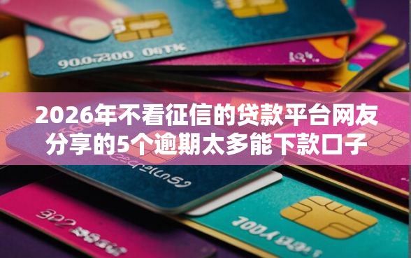 2026年不看征信的贷款平台网友分享的5个逾期太多能下款口子我觉得不错！