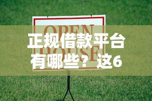 正规借款平台有哪些？这6个口子贷款可以试试