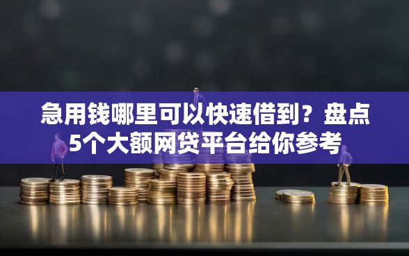 急用钱哪里可以快速借到？盘点5个大额网贷平台给你参考