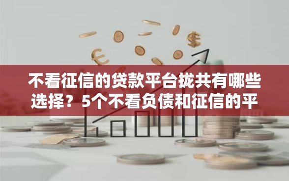 不看征信的贷款平台拢共有哪些选择？5个不看负债和征信的平台详解