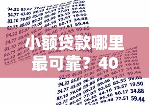 小额贷款哪里最可靠?4000元无门槛借款平台推荐,6个平台黑户可以借到钱呢盘点 小额贷款哪里最可靠?4000元无门槛借款平台推荐,6个平台黑户可以借到钱呢盘点
