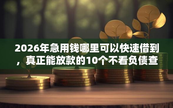 2026年急用钱哪里可以快速借到，真正能放款的10个不看负债查询的软件推荐