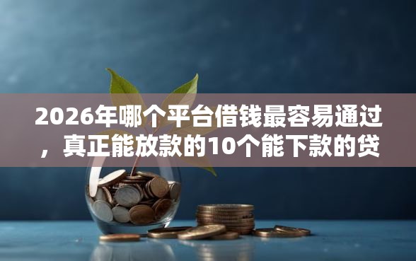 2026年哪个平台借钱最容易通过，真正能放款的10个能下款的贷款平台推荐