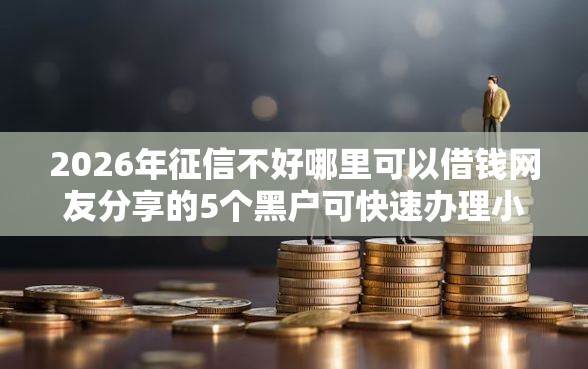 2026年征信不好哪里可以借钱网友分享的5个黑户可快速办理小额贷款业务的软件我觉得不错！