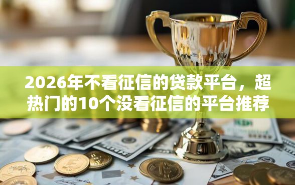 2026年不看征信的贷款平台，超热门的10个没看征信的平台推荐