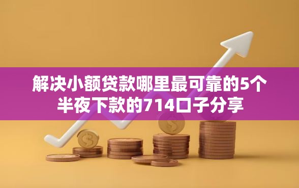 解决小额贷款哪里最可靠的5个半夜下款的714口子分享