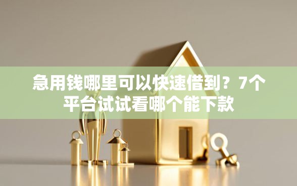 急用钱哪里可以快速借到？7个平台试试看哪个能下款