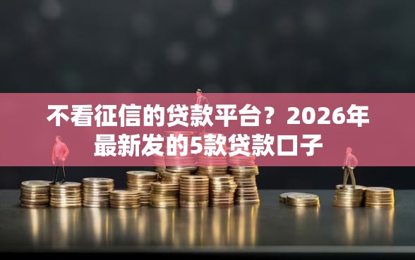 不看征信的贷款平台？2026年最新发的5款贷款口子