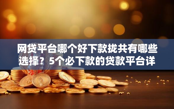 网贷平台哪个好下款拢共有哪些选择？5个必下款的贷款平台详解