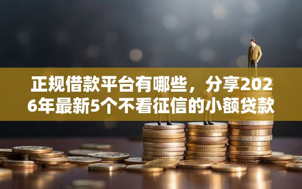 正规借款平台有哪些，分享2026年最新5个不看征信的小额贷款平台