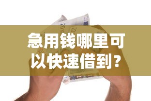 急用钱哪里可以快速借到？2026最新测评10个小额正规贷款平台