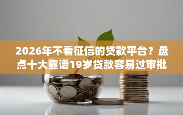 2026年不看征信的贷款平台？盘点十大靠谱19岁贷款容易过审批的app