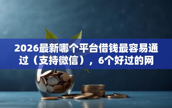 2026最新哪个平台借钱最容易通过（支持微信），6个好过的网贷平台无私分享