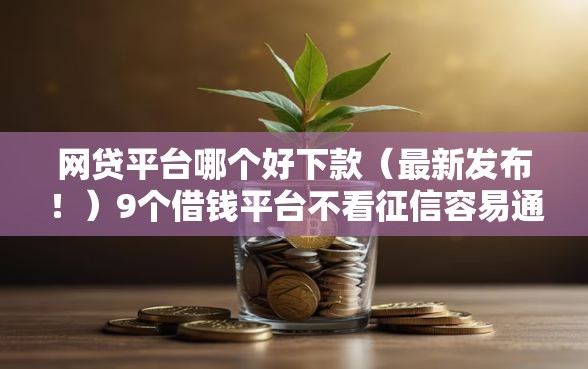 网贷平台哪个好下款（最新发布！）9个借钱平台不看征信容易通过的口子
