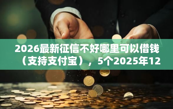 2026最新征信不好哪里可以借钱（支持支付宝），5个2025年12月下款口子无私分享