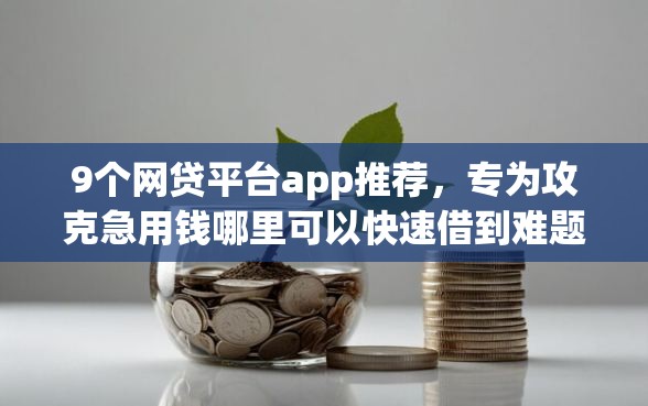 9个网贷平台app推荐，专为攻克急用钱哪里可以快速借到难题