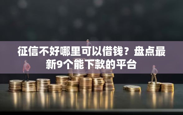 征信不好哪里可以借钱？盘点最新9个能下款的平台