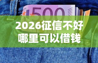 2026征信不好哪里可以借钱，差4千元就选这8个平台