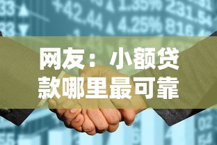 网友：小额贷款哪里最可靠？求介绍几款征信花了还有平台可以借款