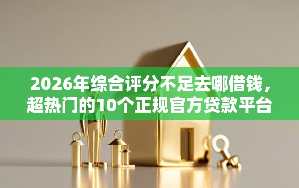 2026年综合评分不足去哪借钱，超热门的10个正规官方贷款平台推荐