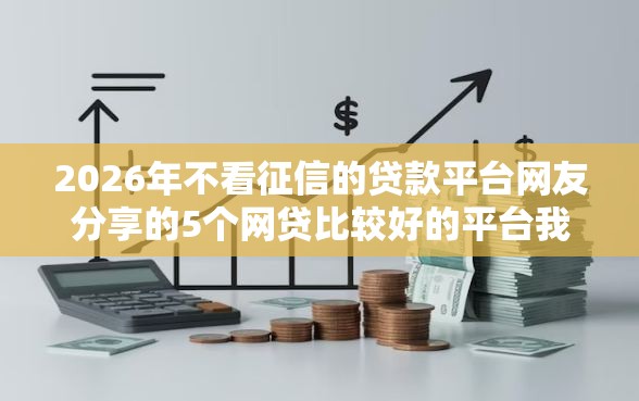 2026年不看征信的贷款平台网友分享的5个网贷比较好的平台我觉得不错！