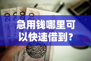 急用钱哪里可以快速借到？这7个正规不看征信的小额贷款平台值得一试