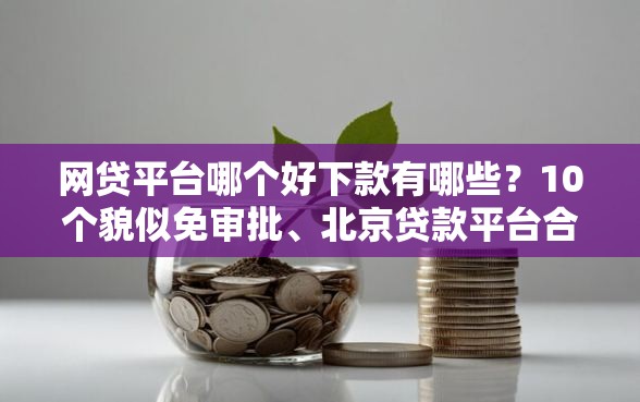网贷平台哪个好下款有哪些？10个貌似免审批、北京贷款平台合集
