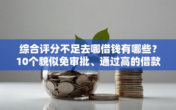 综合评分不足去哪借钱有哪些？10个貌似免审批、通过高的借款平台合集