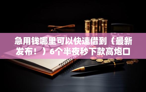 急用钱哪里可以快速借到（最新发布！）6个半夜秒下款高炮口子