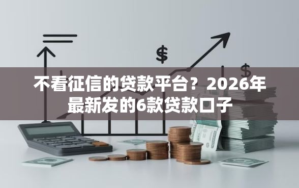 不看征信的贷款平台？2026年最新发的6款贷款口子
